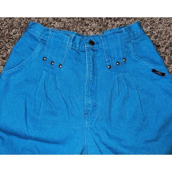 Vintage Ozark Mountain Turquoise Denim Jeans High Waisted Made in USA Size 13 - Picture 3 of 13